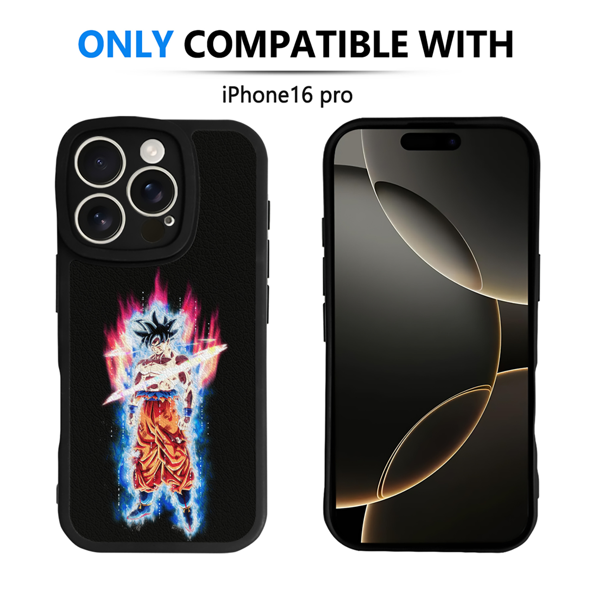 （画像用） ドラゴンボール 孫悟空（そん ごくう）Son Goku カカロット DRAGON BALL Kakarotto 【iPhone 16シリーズ対応】シリコンスマホケース（レザー調） 材質：シリコン
